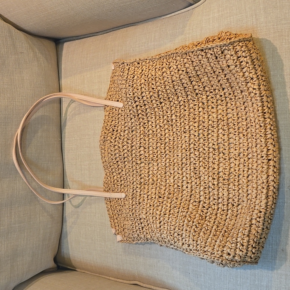 Banana Republic Large Soft Straw Mesh Bag